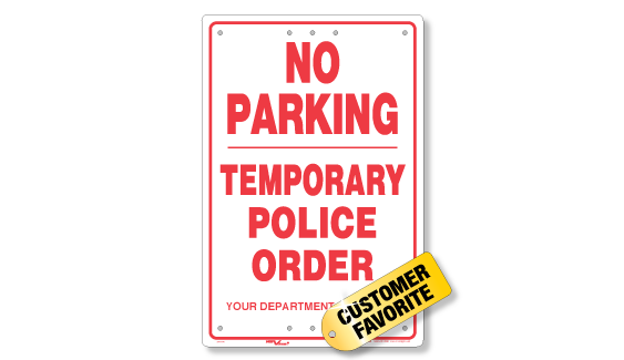 BrotherhoodProducts No Parking School Resource Officer Only 8x12 Metal Sign 
