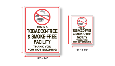Tobacco Free Signs - Voss Signs